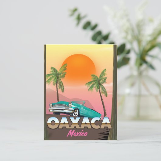 Reisposter Oaxaca Mexico Briefkaart (Staand voorkant)