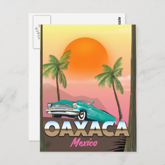 Reisposter Oaxaca Mexico Briefkaart (Voorkant / Achterkant)