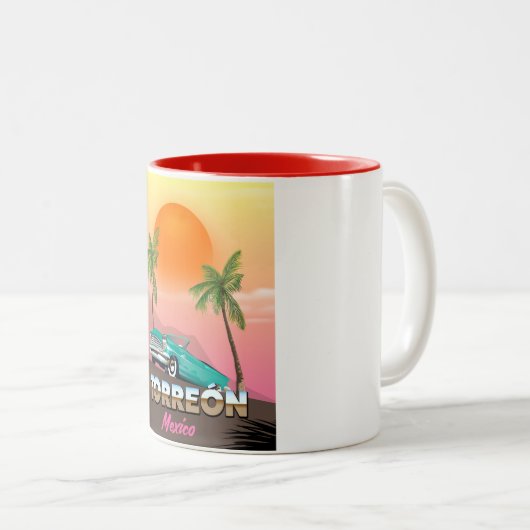 Reisposter Oaxaca Mexico Tweekleurige Koffiemok (Voorkant rechts)