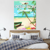 Reisposter Ocho Rios Jamaica Canvas Afdruk (Insitu (Slaapkamer))
