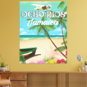 Reisposter Ocho Rios Jamaica Canvas Afdruk (Insitu (Woonkamer))