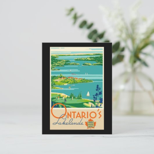  reisposter Ontario Canada Briefkaart (Staand voorkant)