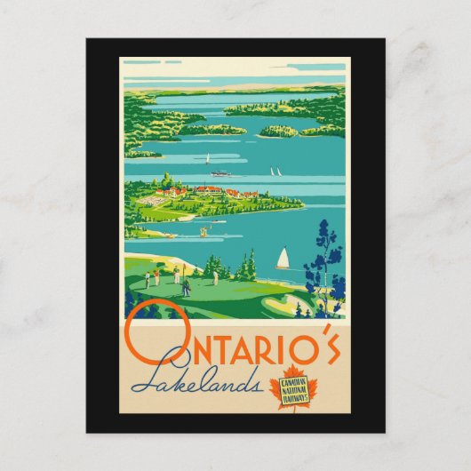  reisposter Ontario Canada Briefkaart (Voorkant)