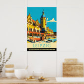 Reisposter Oost-Duitsland Leipzig, Saksen Poster (Keuken)