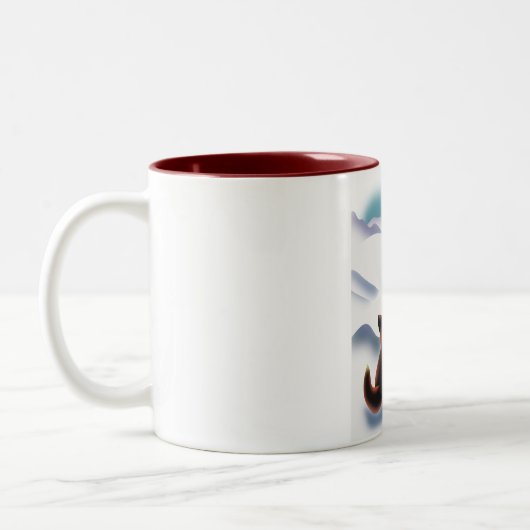 Reisposter Oostenrijk Ski Tweekleurige Koffiemok (Links)