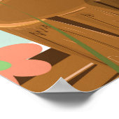 Reisposter op het eiland Saipan . Poster (Hoek)