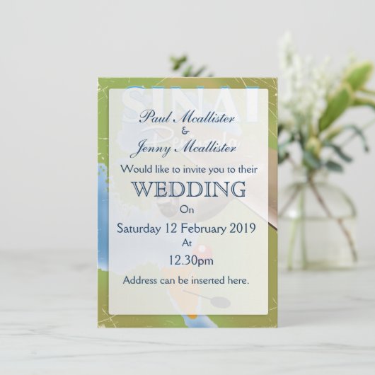 Reisposter op het schiereiland Sinai Kaart (Staand voorkant)