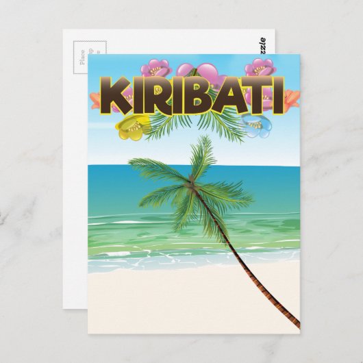 Reisposter op Kiribati Island Briefkaart (Voorkant / Achterkant)