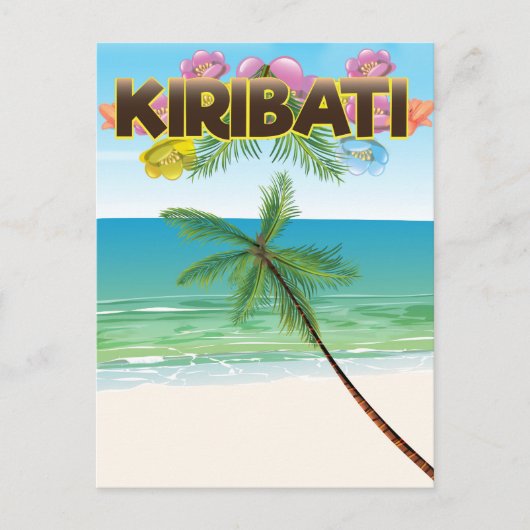 Reisposter op Kiribati Island Briefkaart (Voorkant)