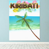 Reisposter op Kiribati Island Canvas Afdruk (Insitu (Houten vloer))