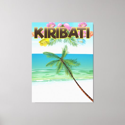 Reisposter op Kiribati Island Canvas Afdruk (Voorkant)