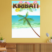 Reisposter op Kiribati Island Canvas Afdruk (Insitu (Woonkamer))