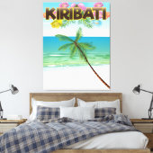 Reisposter op Kiribati Island Canvas Afdruk (Insitu (Slaapkamer))