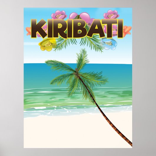 Reisposter op Kiribati Island Poster (Voorkant)