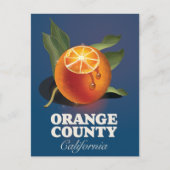 Reisposter Orange County California.  Briefkaart (Voorkant)