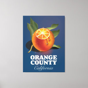 Reisposter Orange County California. Canvas Afdruk