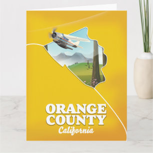 Reisposter Orange County California Kaart