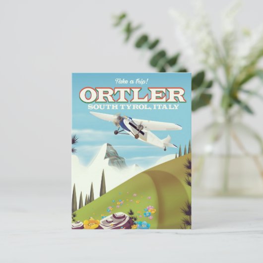 Reisposter Ortler - Zuid-Tirol, Italië Briefkaart (Staand voorkant)