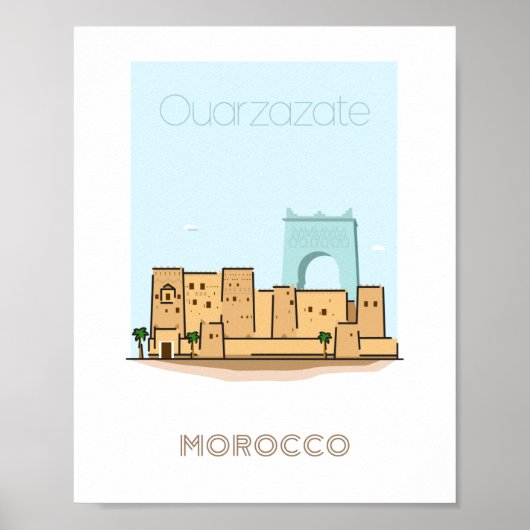 Reisposter Ouarzazate - marokko Poster (Voorkant)
