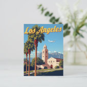 Reisposter Oud Los Angeles Missie Briefkaart (Staand voorkant)