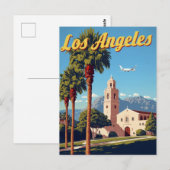 Reisposter Oud Los Angeles Missie Briefkaart (Voorkant / Achterkant)