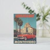 Reisposter Oude Uruguayaanse Cabriolet Auto Briefkaart (Staand voorkant)