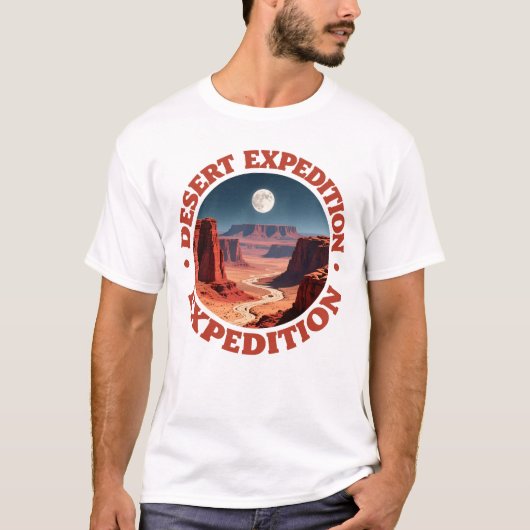 Reisposter Oude Woestijn Expeditie T-shirt (Voorkant)
