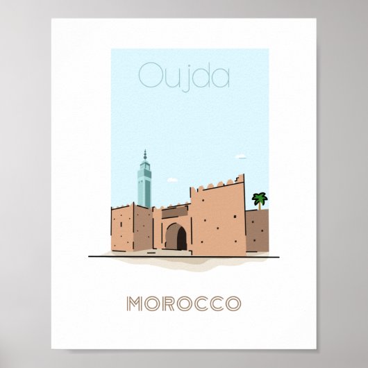 Reisposter Oujda - marokko Poster (Voorkant)