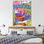 Reisposter Pantai Bira Indonesië Canvas Afdruk (Insitu (Slaapkamer))