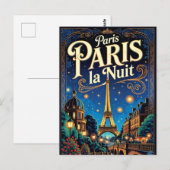 Reisposter Parijs, Briefkaart (Voorkant / Achterkant)
