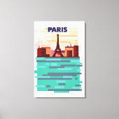 Reisposter Parijs Canvas Afdruk (Voorkant)