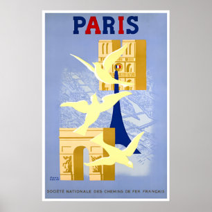 Reisposter Parijs Franse Kunst Paul Colin Frankrij Poster