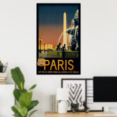 Reisposter Parijs voor Franse spoorwegnetten Poster (Thuiskantoor)