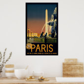 Reisposter Parijs voor Franse spoorwegnetten Poster (Keuken)