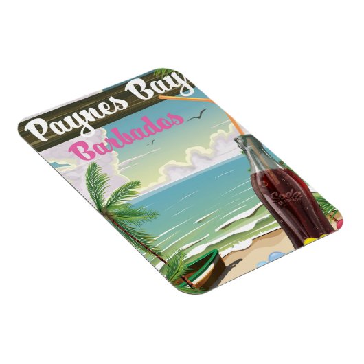 Reisposter Paynes Bay Barbados in  stijl Magneet (Rechterzijde)