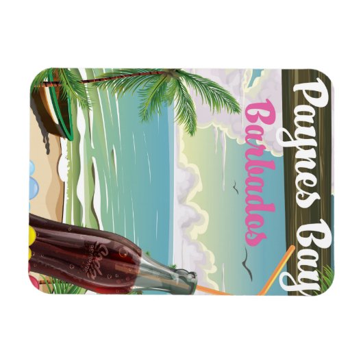 Reisposter Paynes Bay Barbados in  stijl Magneet (Horizontaal)