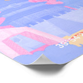 Reisposter Peking China | Roze & Blau Pastel Poster (Hoek)