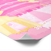 Reisposter Peking China | Roze & Gele Kunst Poster (Hoek)
