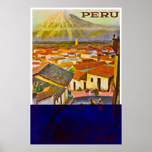 Reisposter Peru Peruviaanse Kunst Print (Voorkant)