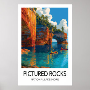 Reisposter Pictured Rocks National Lakeshore Poster