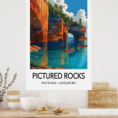 Reisposter Pictured Rocks National Lakeshore Poster (Keuken)
