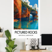 Reisposter Pictured Rocks National Lakeshore Poster (Thuiskantoor)