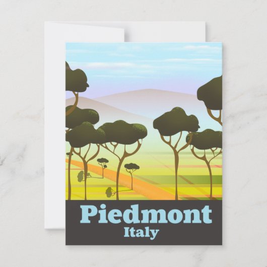 Reisposter Piemonte Italië (Voorkant)