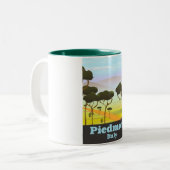 Reisposter Piemonte Italië Tweekleurige Koffiemok (Voorkant links)