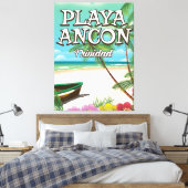 Reisposter Playa Ancón Trinidad Canvas Afdruk (Insitu (Slaapkamer))