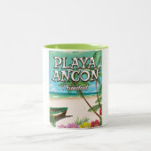 Reisposter Playa Ancón Trinidad Tweekleurige Koffiemok (Center)