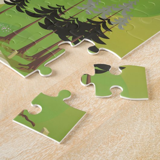 Reisposter Plitvice Kroatië Legpuzzel (Zijkant)