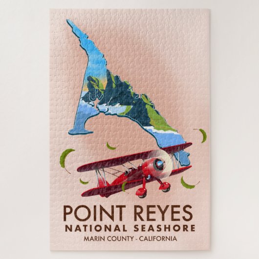 reisposter Point Reyes National Seashore. Legpuzzel (Verticaal)