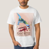 reisposter Point Reyes National Seashore. T-shirt (Voorkant)