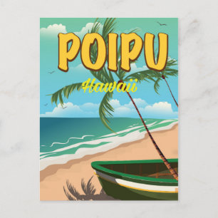 Reisposter Poipu Hawaii Briefkaart